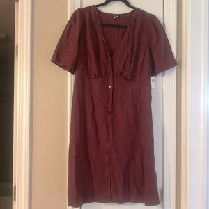 Old Navy Button Down Dress with Sleeves - Large